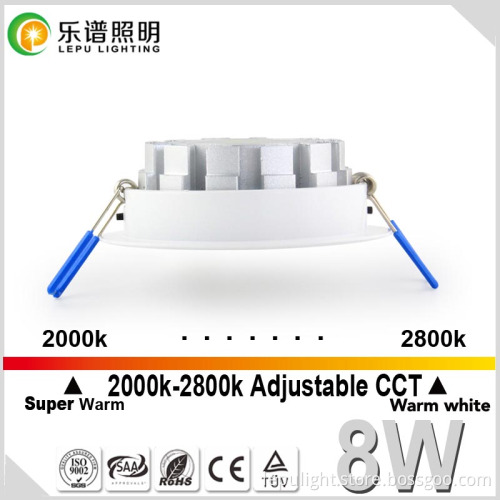 Vanern 8W CCT Dimmable sharp COB 2000K-2800K led downlight